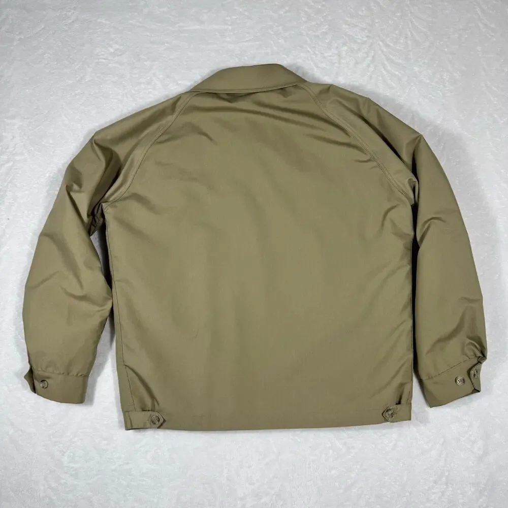 VTG London Fog Men's 40Reg Harrington‎ Jacket Removable Faux Fur Lining Tan 70's